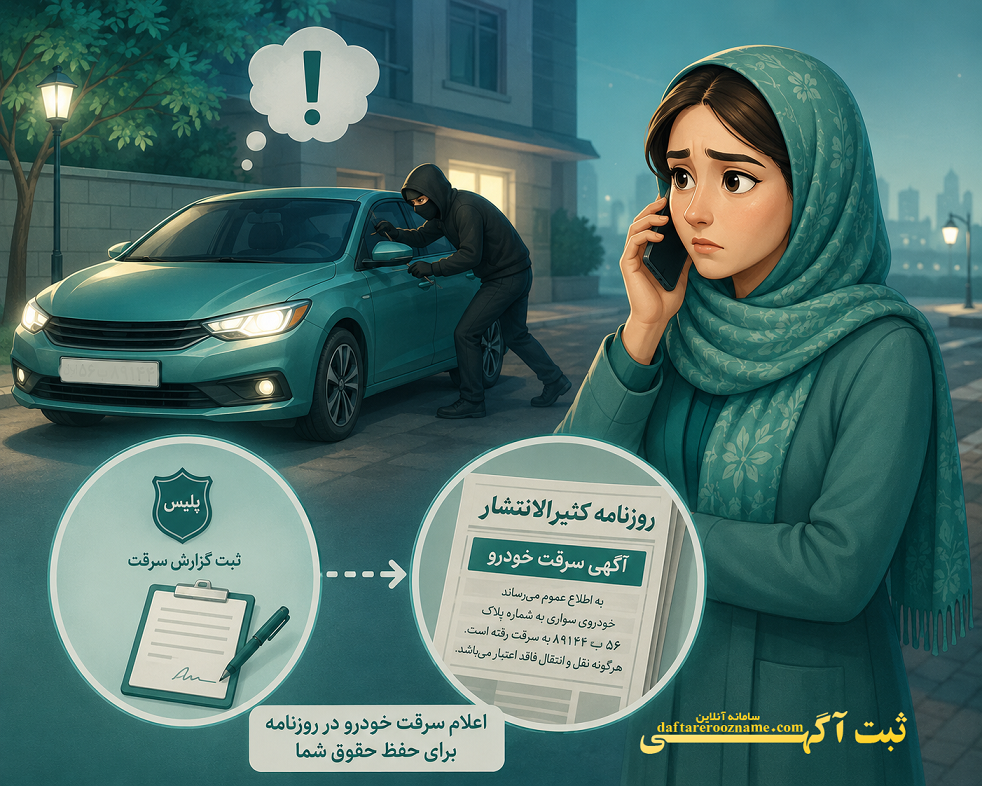 آگهی سرقت خودرو