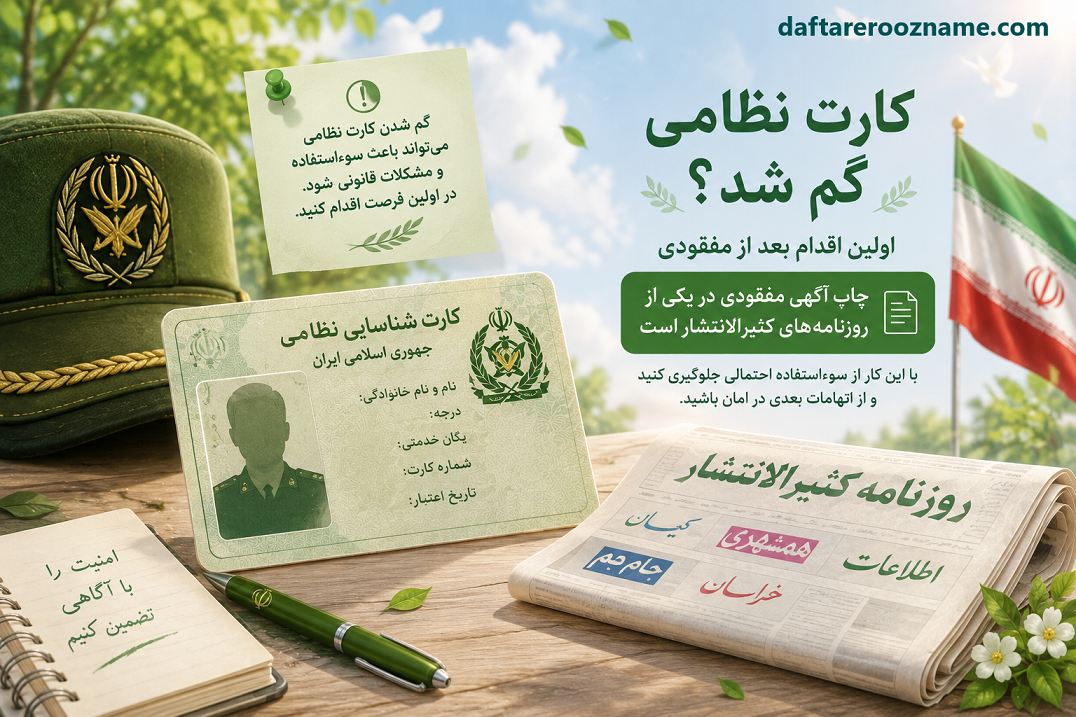 گم شدن کارت شناسایی نظامی