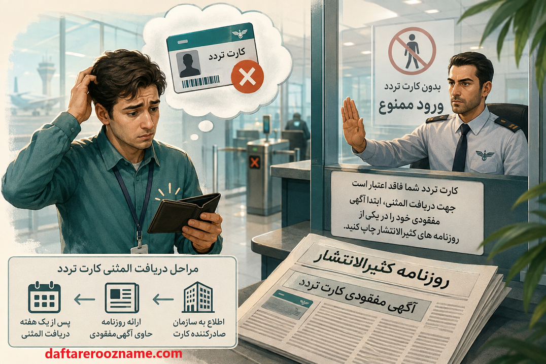گم شدن کارت تردد