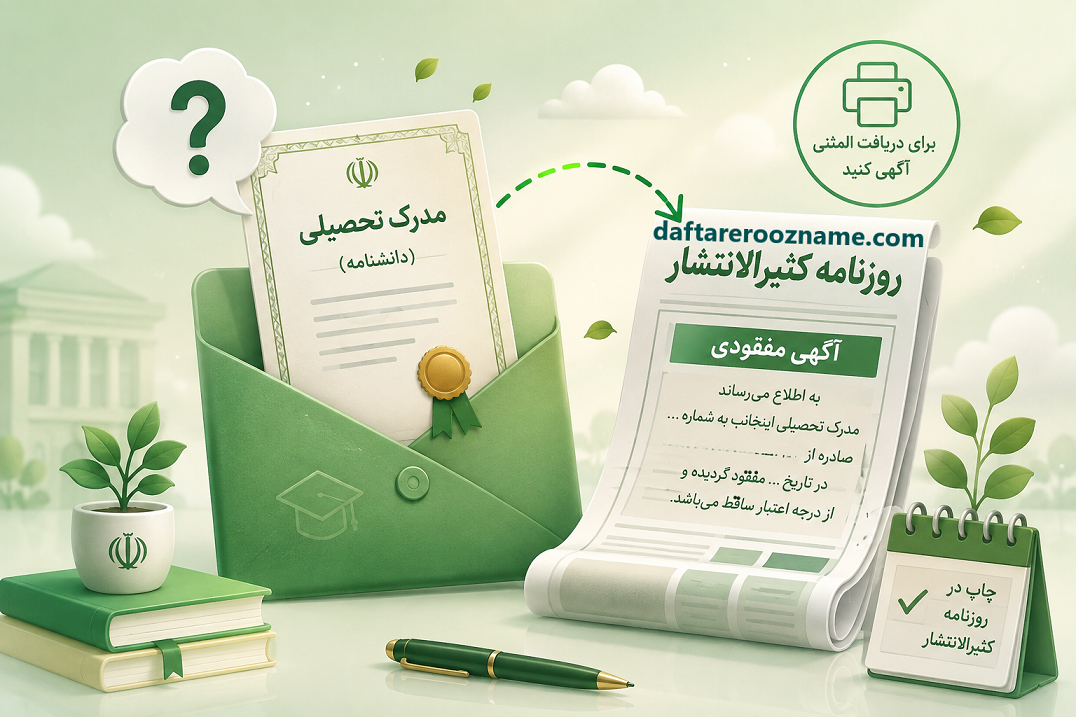 گم شدن مدرک تحصیلی