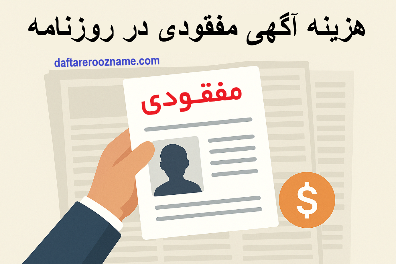 هزینه آگهی مفقودی در روزنامه