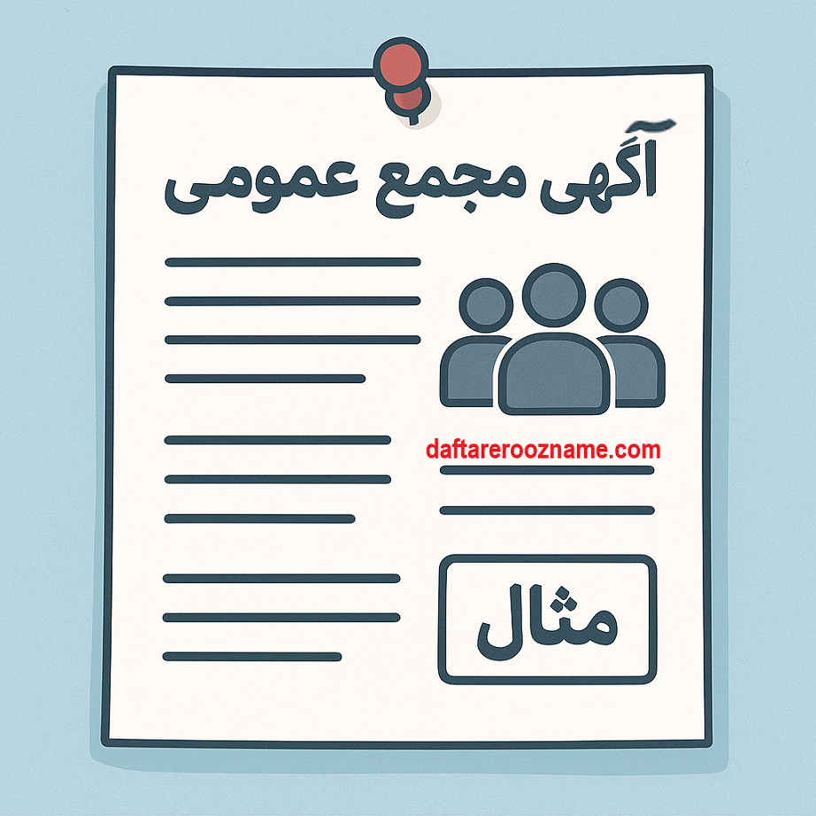 نمونه آگهی مجمع عمومی