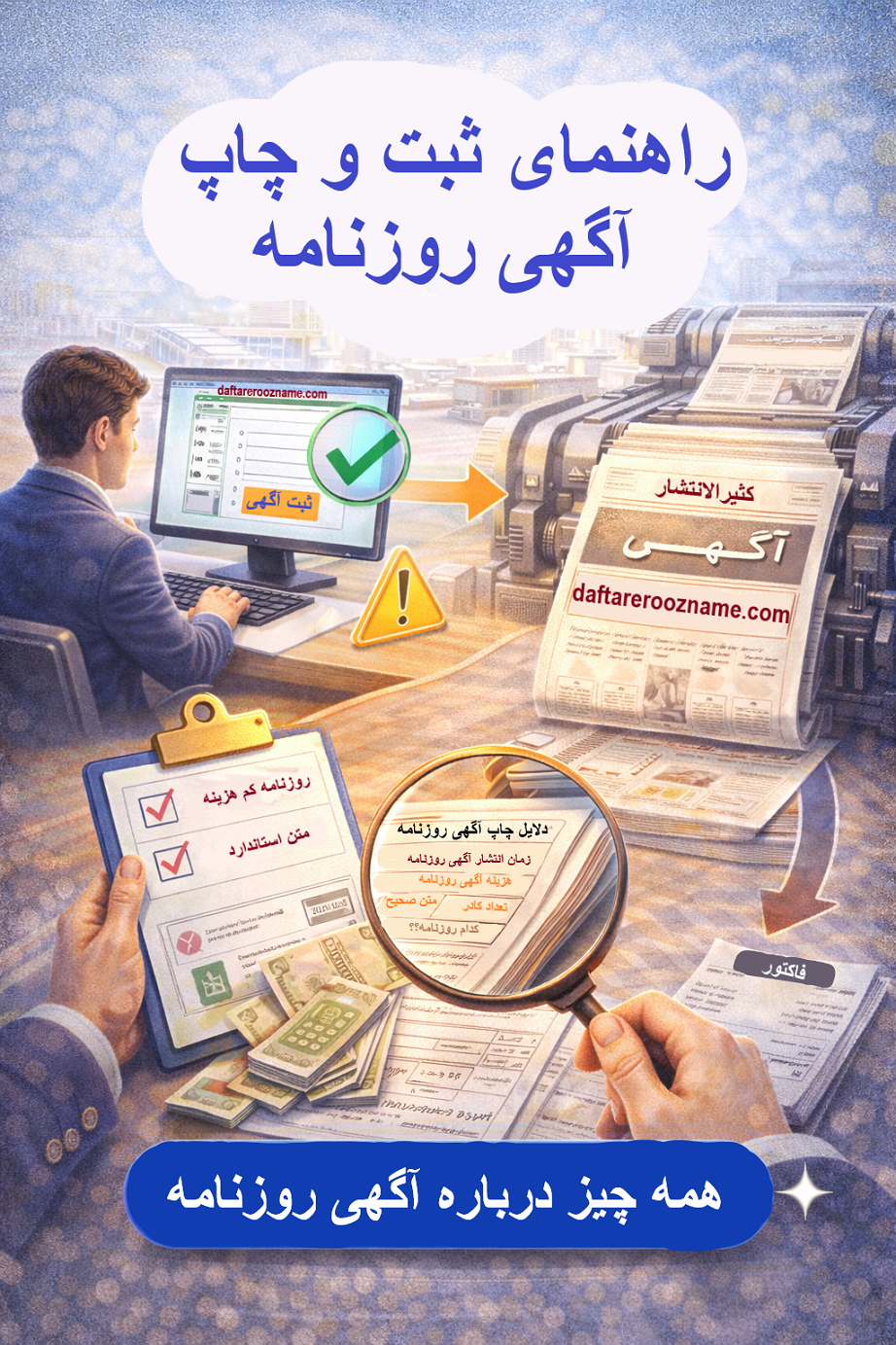 راهنمای ثبت و چاپ آگهی روزنامه